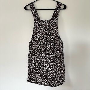 Floral Black and Pink Women's overall jumper Dress